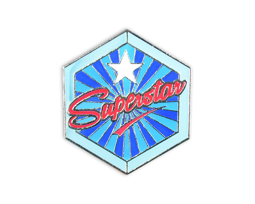 Superstar - retro badge (pack of 5)