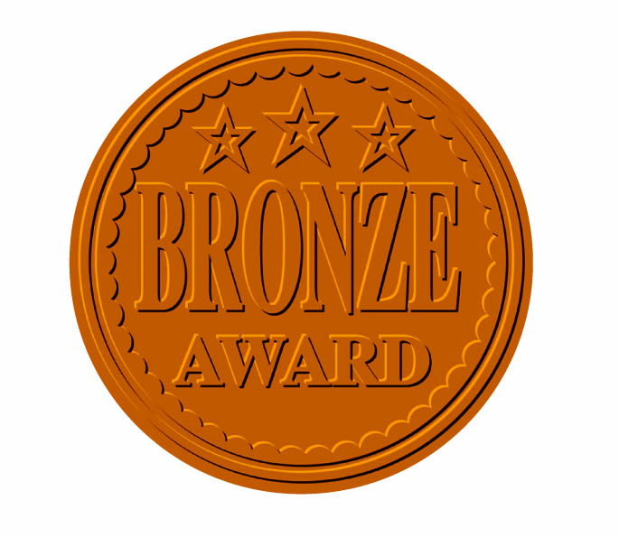Metallic 'Bronze Award' sticker 43mm
