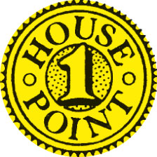 1 House Point sticker in yellow - 19mm