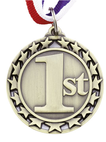 1st Gold medal with neck ribbon