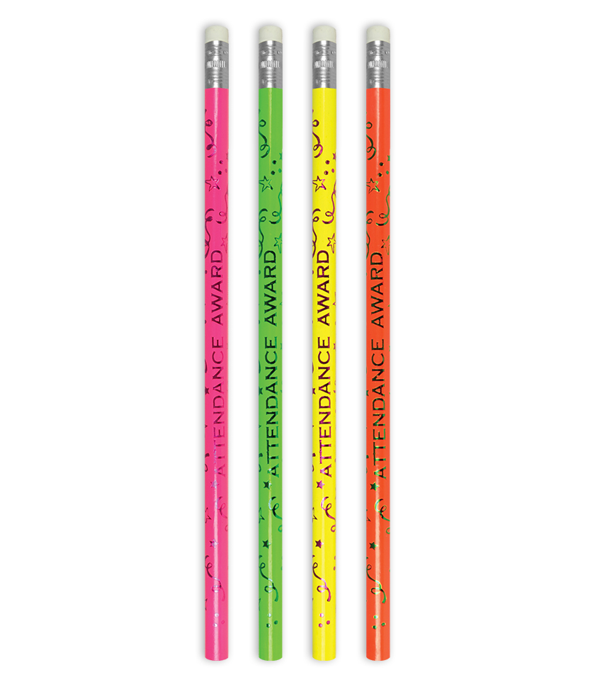 Metallic 'Attendance award' pencil