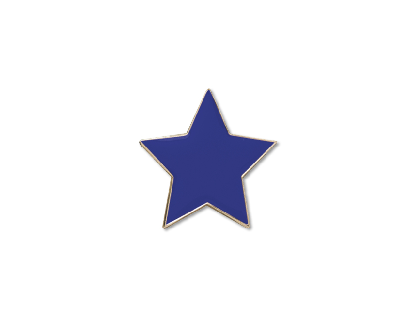 Tiny Blue Star Enamel Badge (pack of 5)