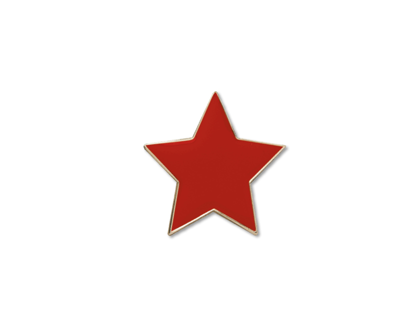 Tiny Red Star Enamel badge (pack of 5)