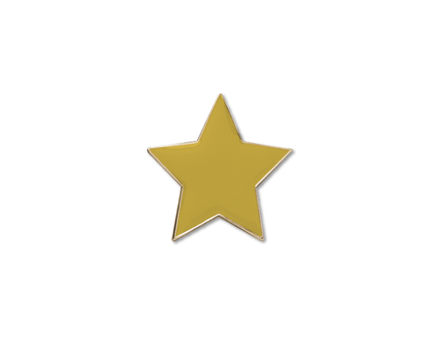 Tiny Gold Star Enamel Badge (pack of 5)