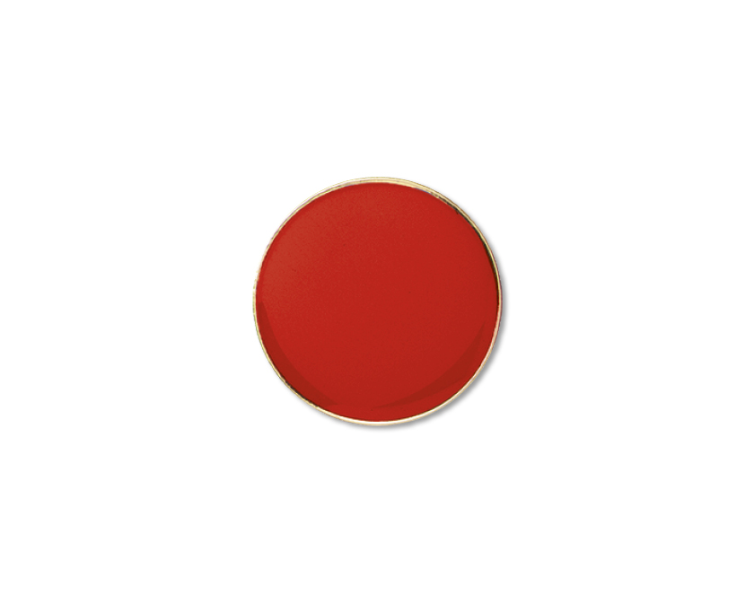 Tiny Red Circle Enamel badge (pack of 5)