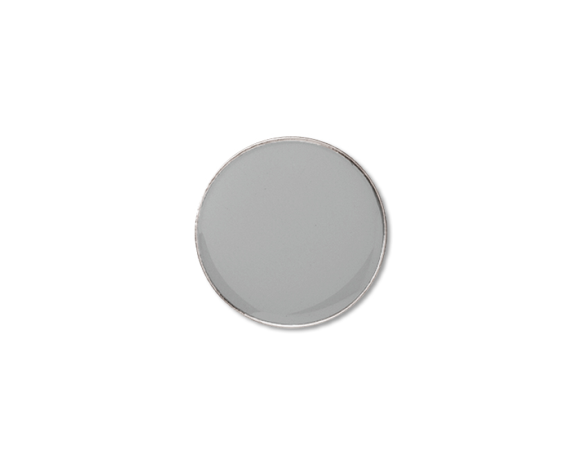 Tiny Silver Circle Enamel badge (pack of 5)