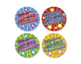 100% Attendance Quad pack