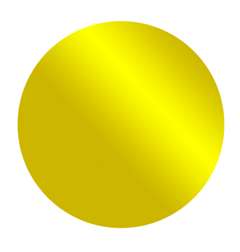 Plain Metallic Gold Dot 43mm