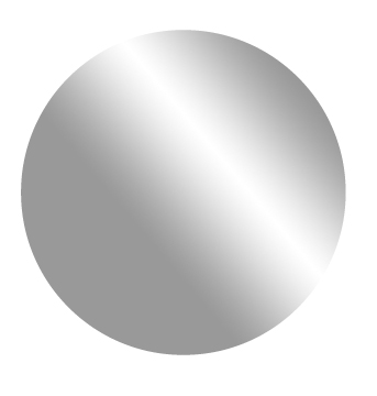 METALLIC SILVER 43mm dots (80 per pack)