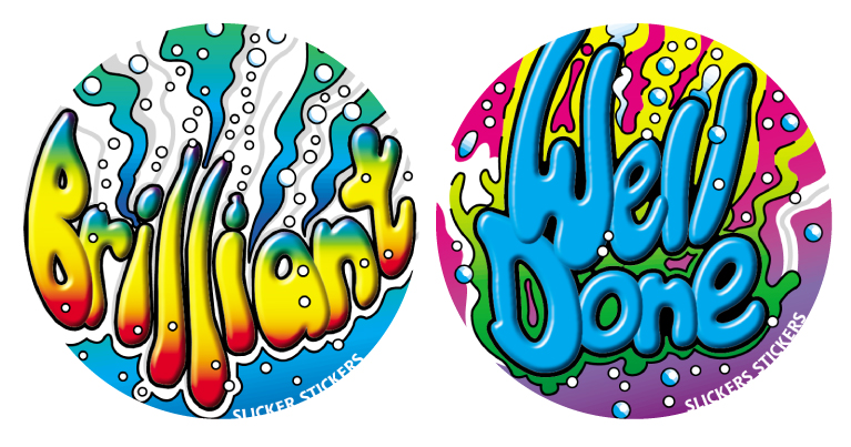 Brilliant/Well done' sticker