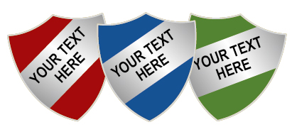 Silver Enamel Title badges style B (min quantity 25)