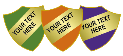 Gold Enamel Title badges style B (min quantity 25)