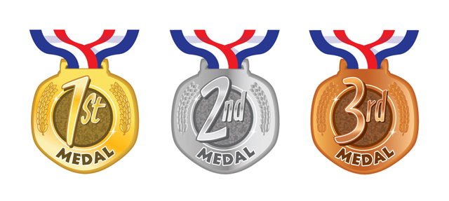 1st, 2nd & 3rd sticker triple pack