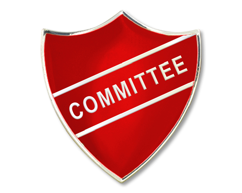 COMMITTEE badge in red (pack of 5)
