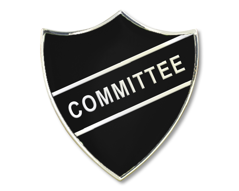 COMMITTEE badge in black (pack of 5)