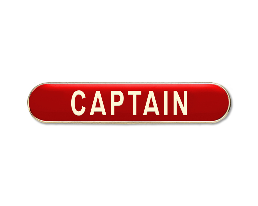 CAPTAIN Enamel Badges (Pack of 5)