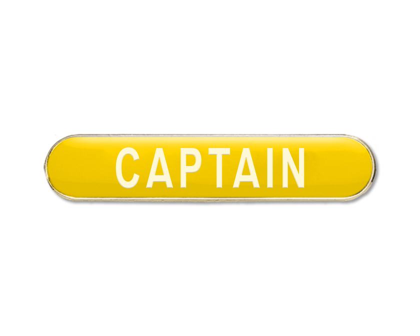 CAPTAIN Enamel Badges (Pack of 5)