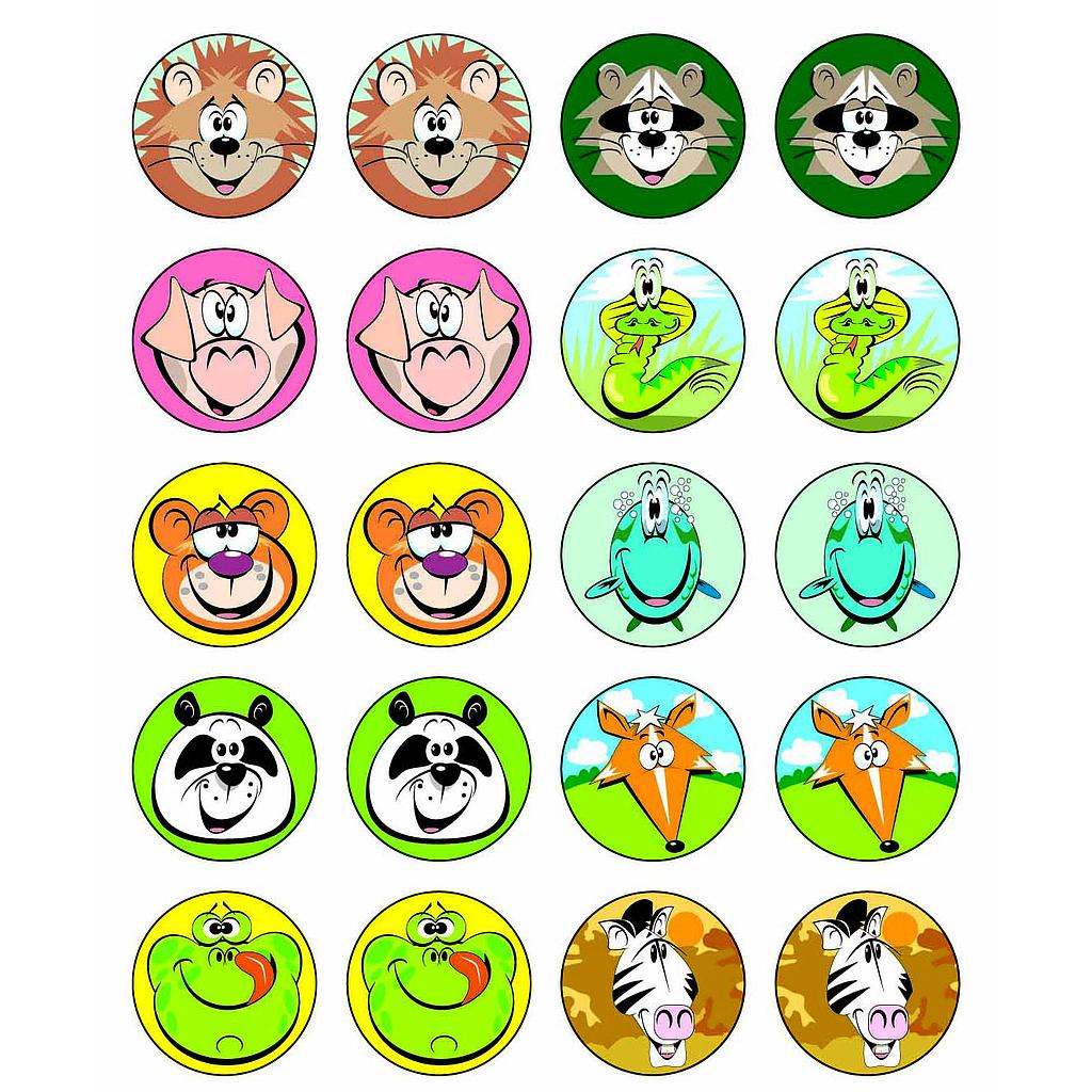 Classpack 4 sticker animal faces