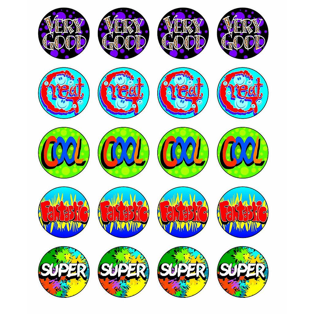 Classpack 5 sticker 'Great' etc.