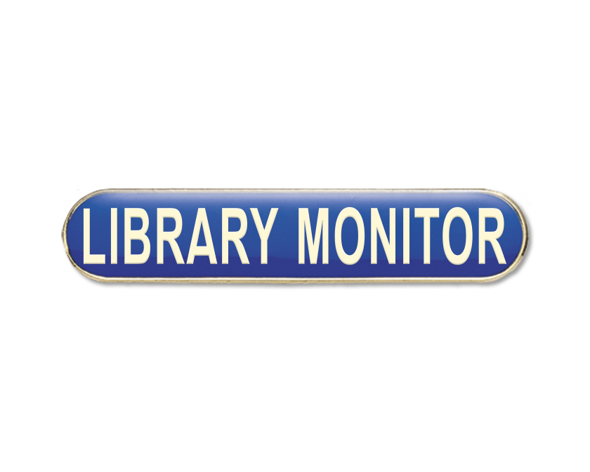 LIBRARY MONITOR Enamel Badges (Pack of 5)