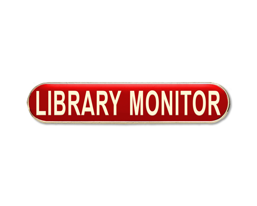LIBRARY MONITOR Enamel Badges (Pack of 5)