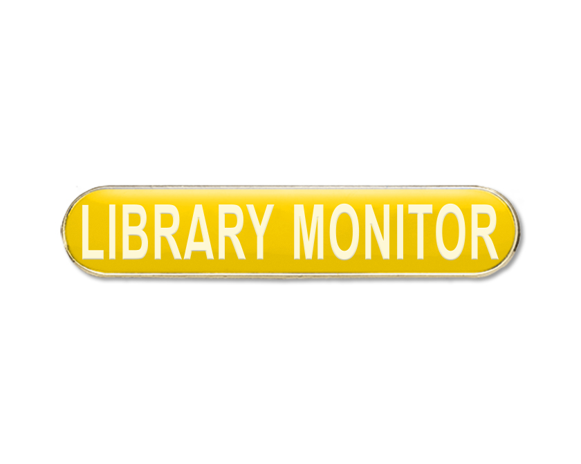 LIBRARY MONITOR Enamel Badges (Pack of 5)