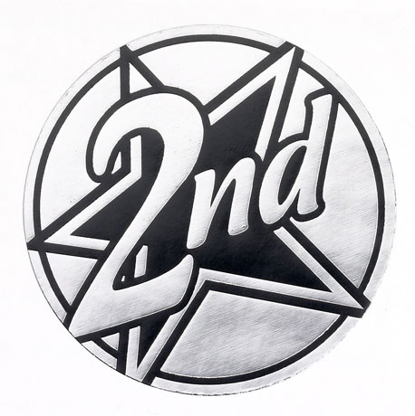 Metallic '2nd' sticker 44mm