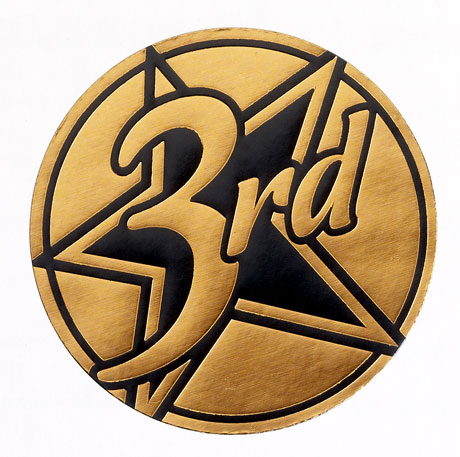 Metallic '3rd' sticker 44mm