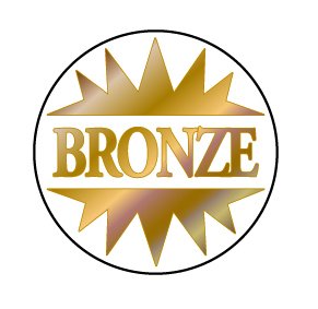 Metallic 'Bronze' sticker 19mm