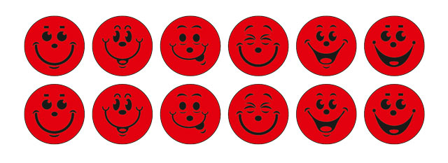 Budget Beater sticker 'Red Smiles'