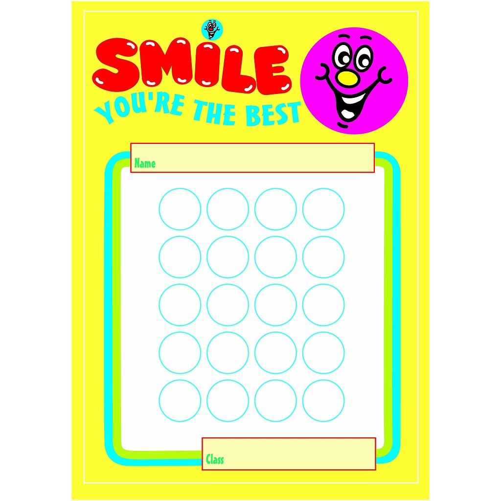 Smiles collecting card for ministickers