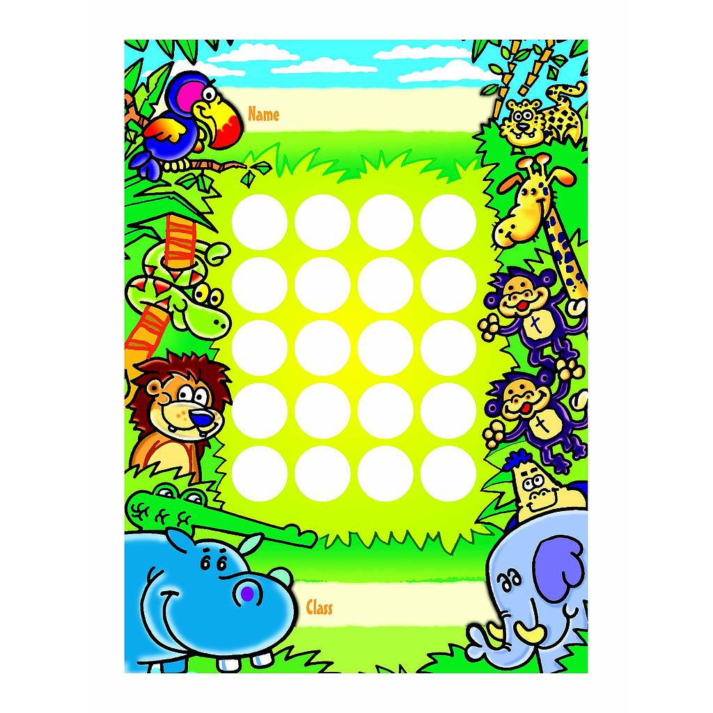 Animals collecting card for ministickers