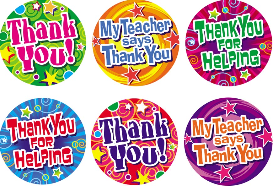 Thank you stickers multipack