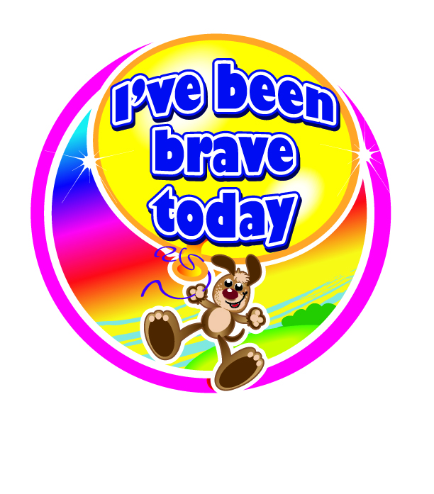 I've Been Brave Today' balloon sticker