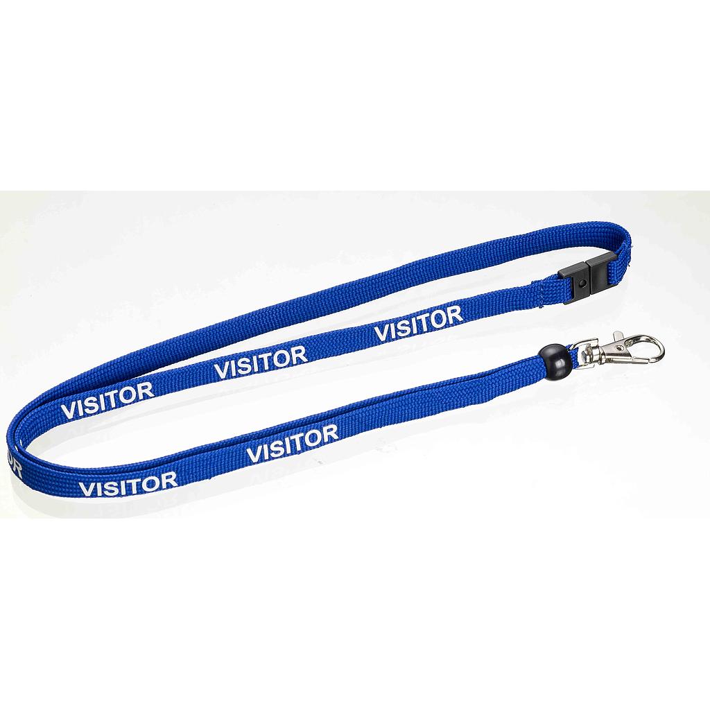 Visitor lanyards in blue (pack of 10)