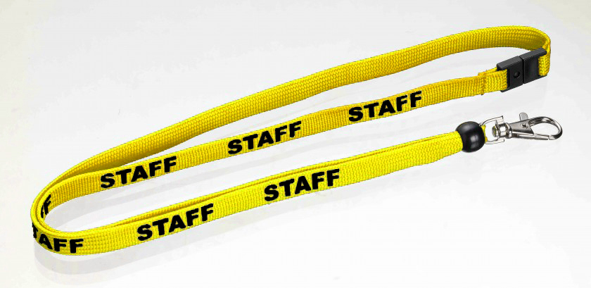 Staff Lanyards (pack of 10) - yellow