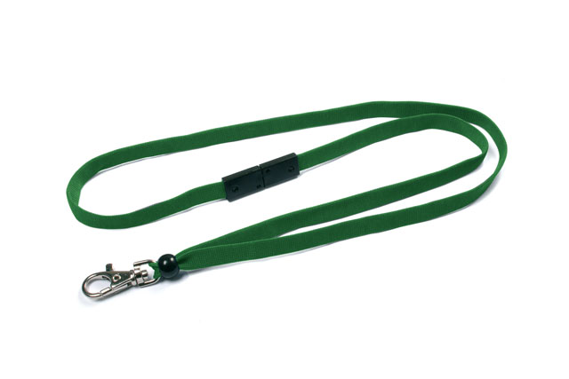 Plain green lanyards (pack of 10)