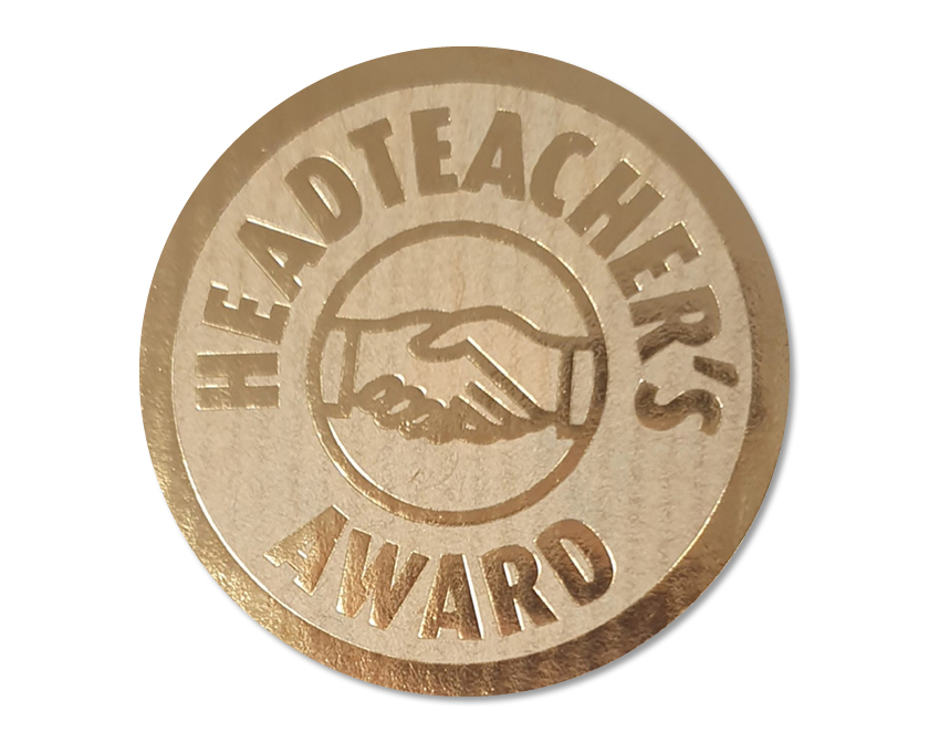 Metallic Headteacher's Award stickers