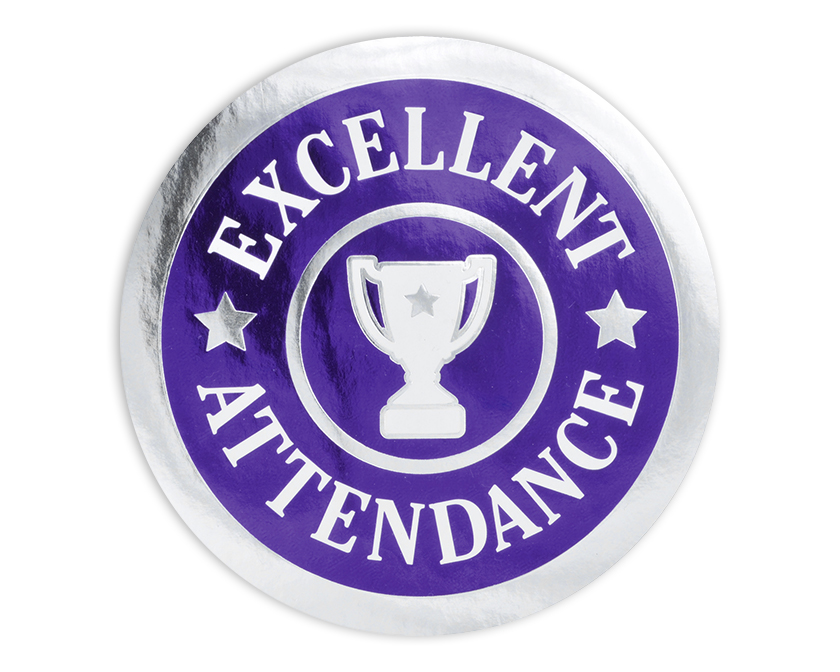 Excellent Attendance Jumbo Sticker