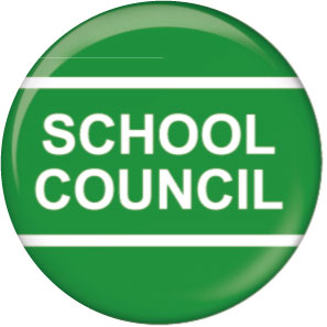 School Council green button badge