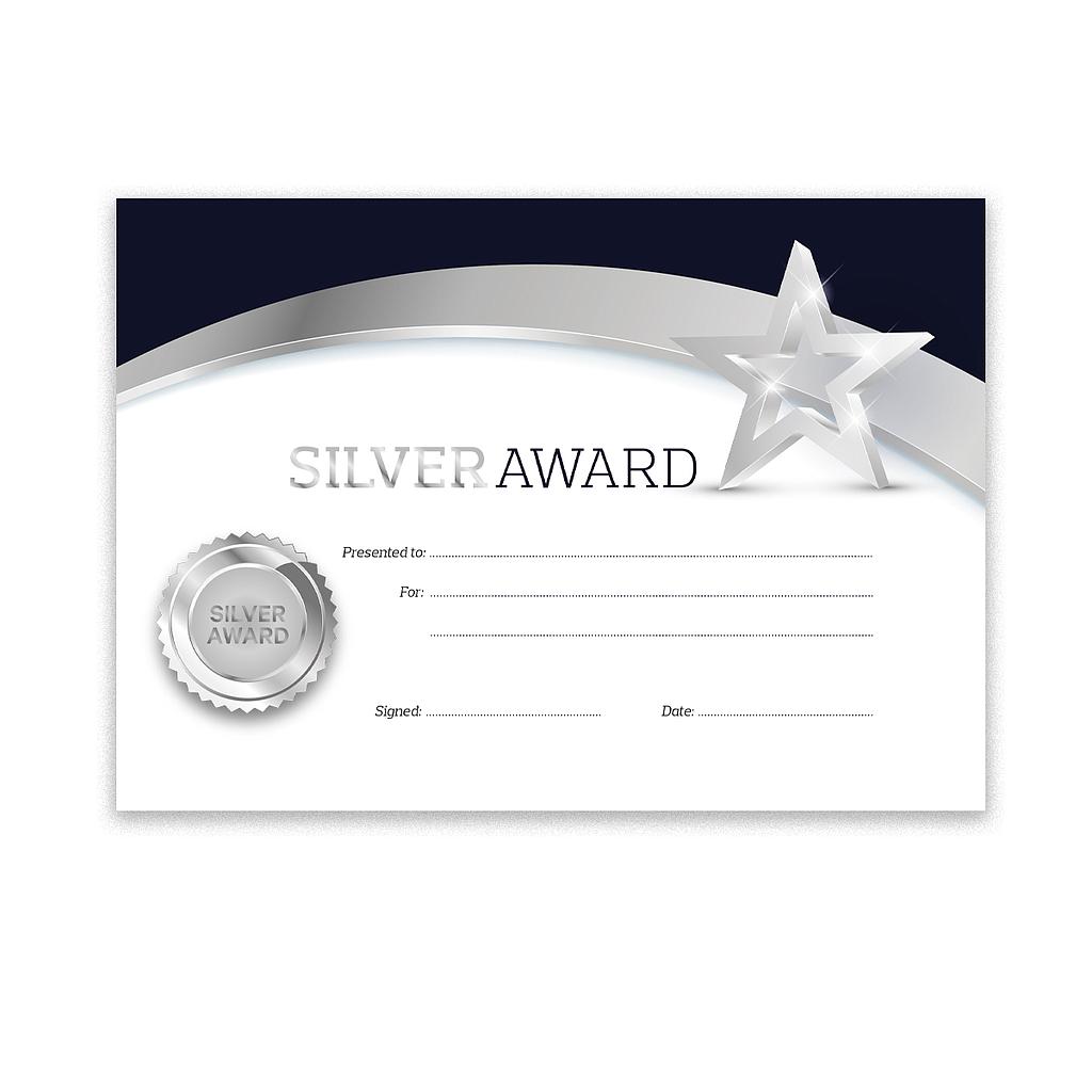Silver Award Certificates