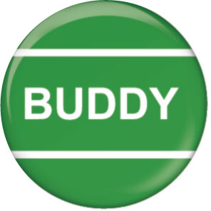 Buddy green button badge
