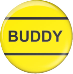 Buddy yellow button badge