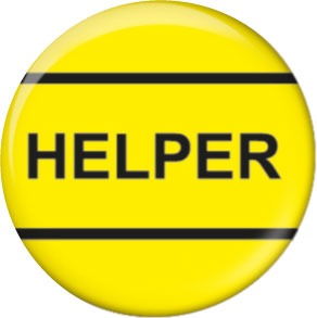 Helper yellow button badge