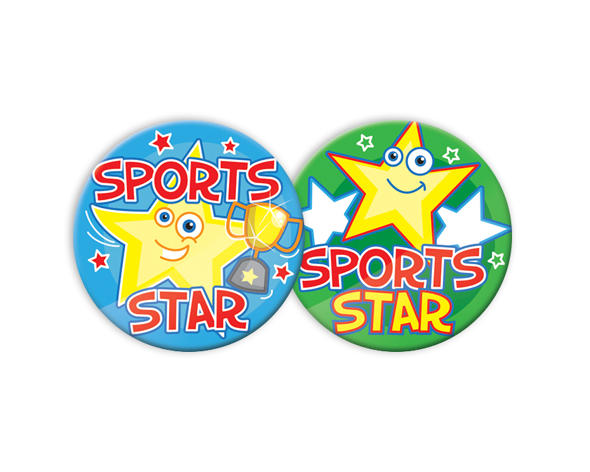 Sports Star button badge (2 designs)