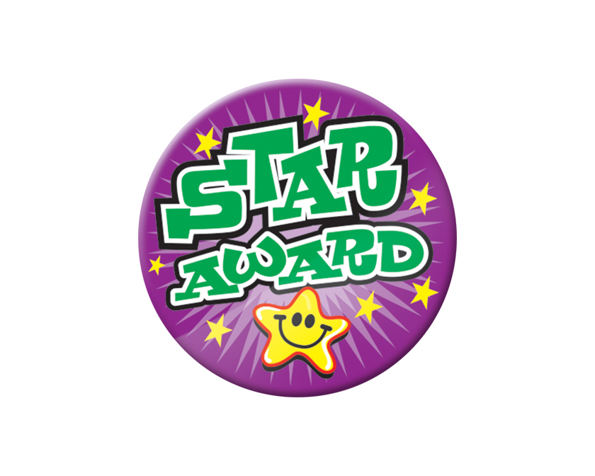 Star Award purple Button Badge