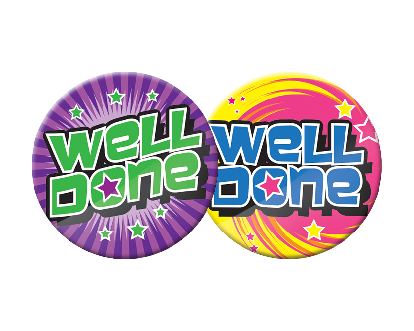 Well Done Button Badges (2 designs)