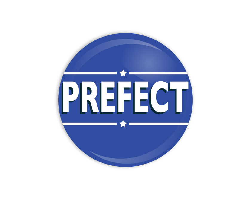 Prefect blue Button Badge