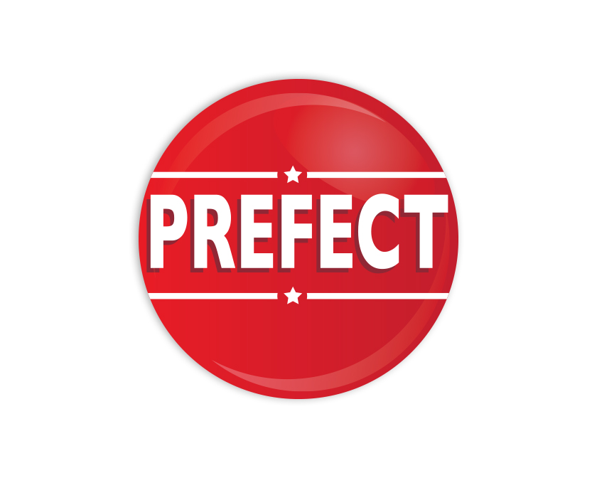 Prefect red Button Badge