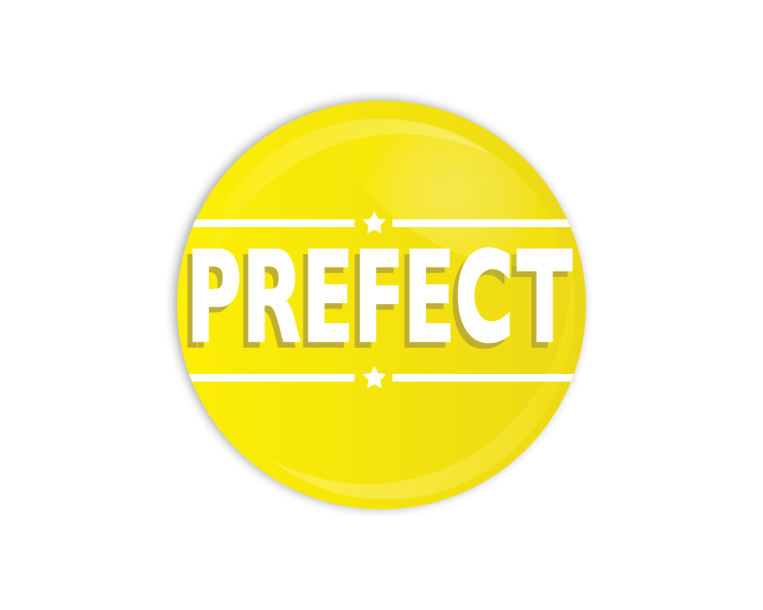 Prefect yellow Button Badge